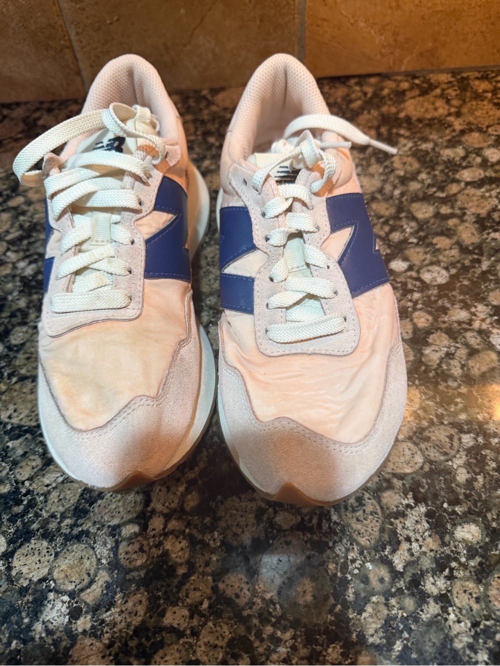 New Balance Women's Pink and Blue Athletic Sneakers